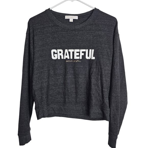 Spiritual Gangster Sweatshirt Women M Savasana Crewneck Pullover Sweater Gray - Picture 2 of 9